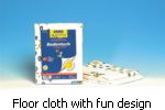 Floor cloth with fun design